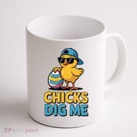 Easter Chicks Dig Me Cute Egg Hunt Coffee Mug thumb 1