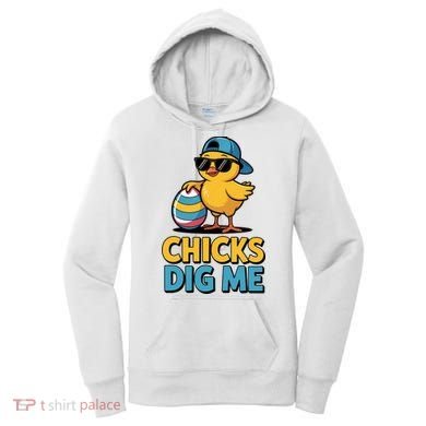 Easter Chicks Dig Me Cute Egg Hunt Women's Hoodie