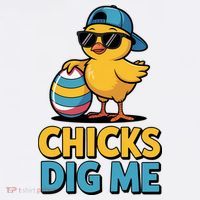 Easter Chicks Dig Me Cute Egg Hunt Women's Hoodie thumb 2
