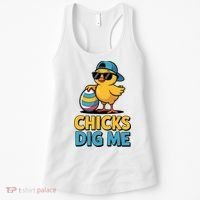 Easter Chicks Dig Me Cute Egg Hunt Women's Tank Top thumb 0