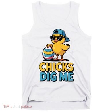 Easter Chicks Dig Me Cute Egg Hunt Tank Top