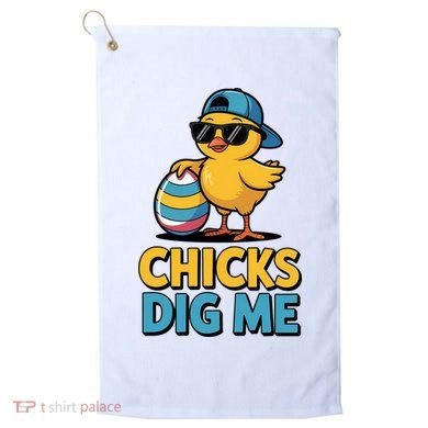 Easter Chicks Dig Me Cute Egg Hunt Golf Towel