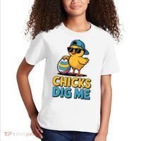 Easter Chicks Dig Me Cute Egg Hunt Kids T-Shirt thumb 2