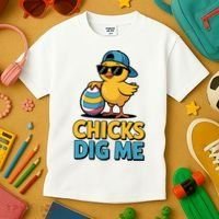 Easter Chicks Dig Me Cute Egg Hunt Kids T-Shirt thumb 3