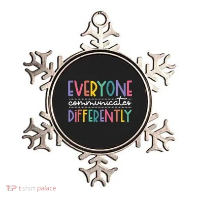 Everyone Communicate Differently Autism Special Ed Teacher Ornament