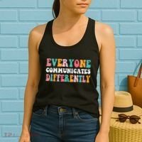 Everyone Communicates Differently Quote Women's Tank Top thumb 2