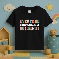 Everyone Communicates Differently Quote Toddler T-Shirt thumb 3