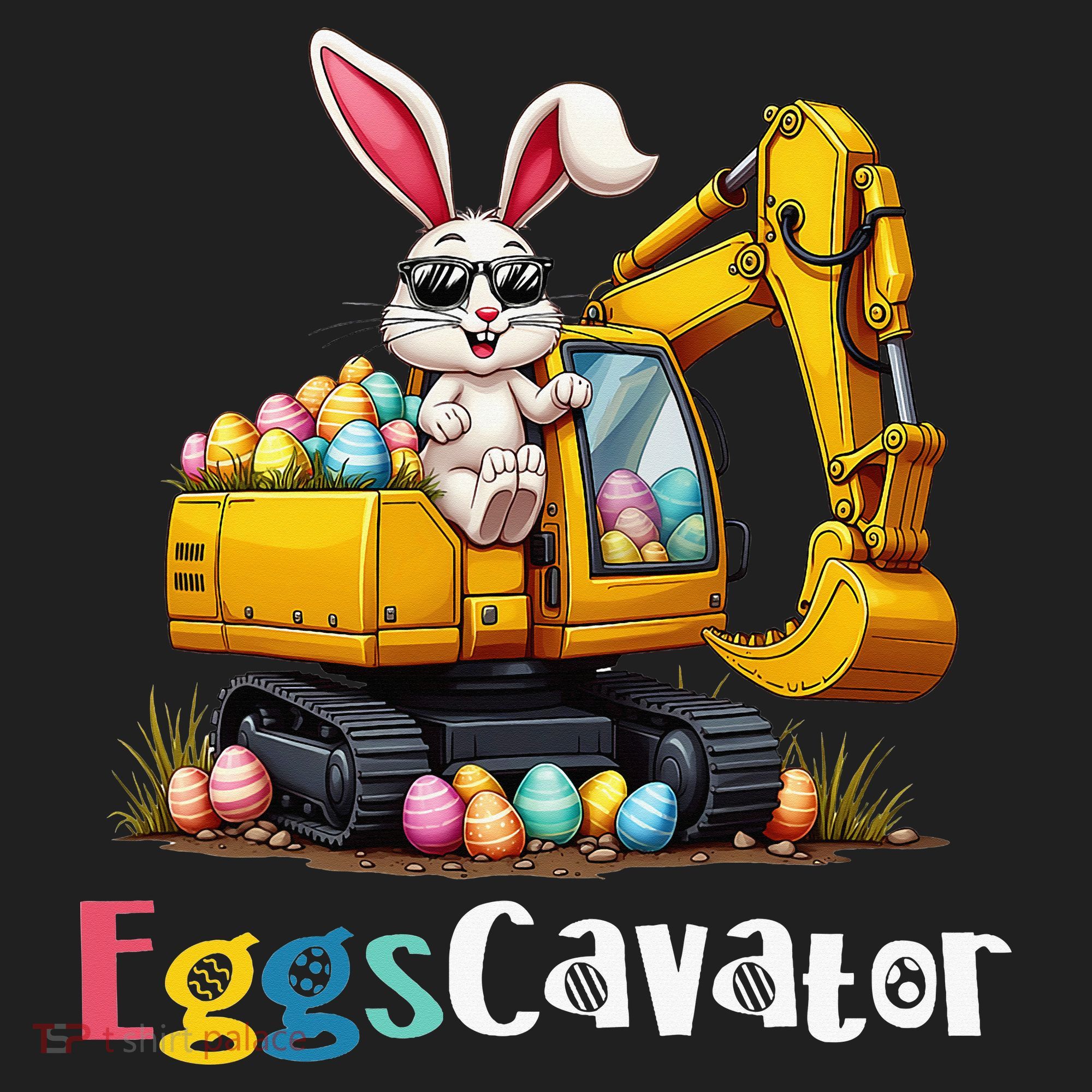 Eggs Cavator Easter Bunny Excavator Easter Women's Sweatshirt