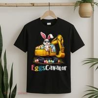 Eggs Cavator Easter Bunny Excavator Easter T-Shirt thumb 2