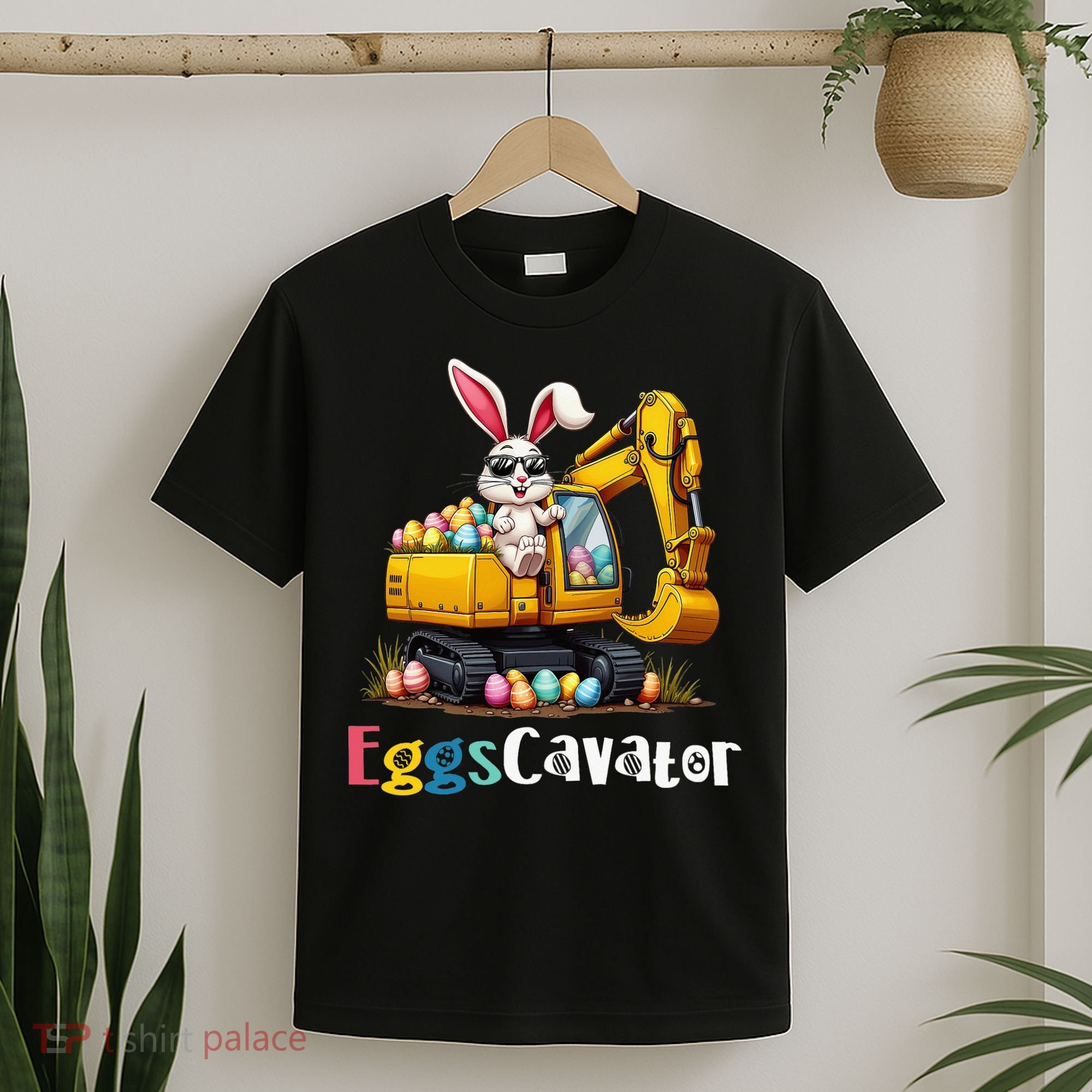 Eggs Cavator Easter Bunny Excavator Easter T-Shirt