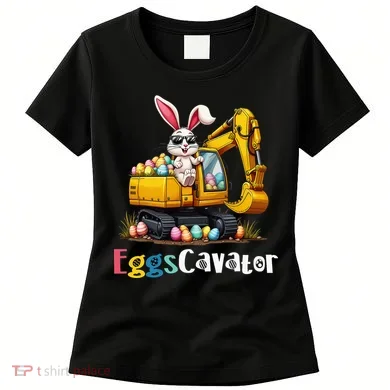 Eggs Cavator Easter Bunny Excavator Easter Women's T-Shirt