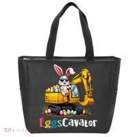 Eggs Cavator Easter Bunny Excavator Easter Tote Bag thumb 0