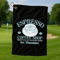 Espresso Coffee Golf Towel thumb 1