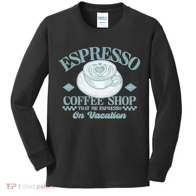 Espresso Coffee Kids Long Sleeve Shirt