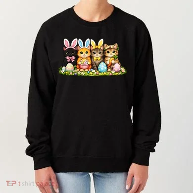Easter Cats Ears Bunny Eggs Women's Sweatshirt
