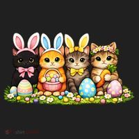 Easter Cats Ears Bunny Eggs Women's Sweatshirt thumb 2
