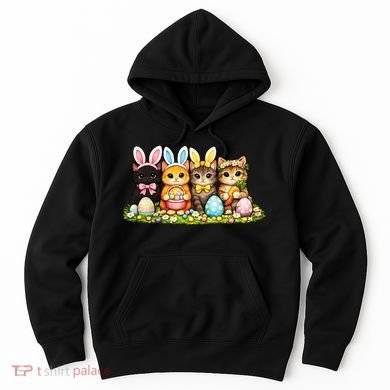 Easter Cats Ears Bunny Eggs Hoodie