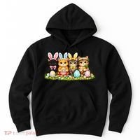 Easter Cats Ears Bunny Eggs Hoodie thumb 0