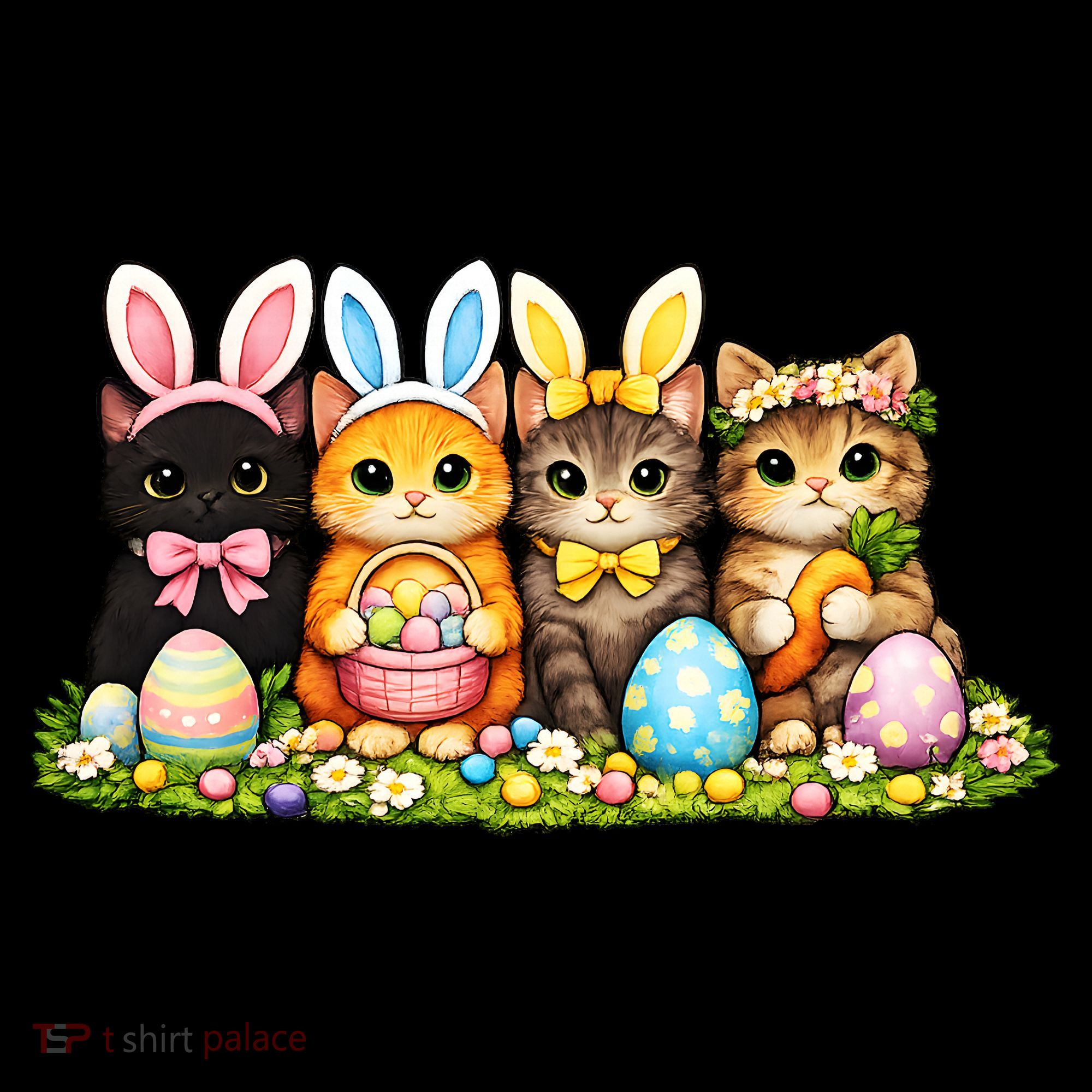 Easter Cats Ears Bunny Eggs Sweatshirt