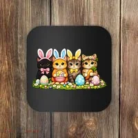 Easter Cats Ears Bunny Eggs Coaster thumb 0