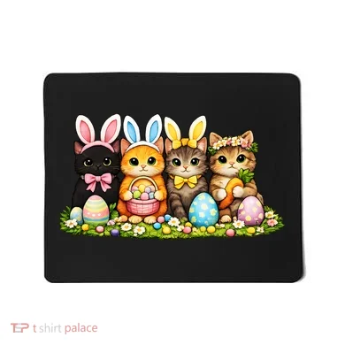 Easter Cats Ears Bunny Eggs Mousepad