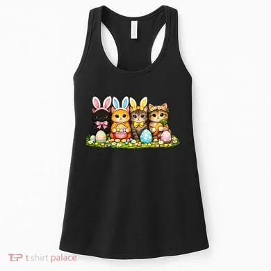 Easter Cats Ears Bunny Eggs Women's Tank Top