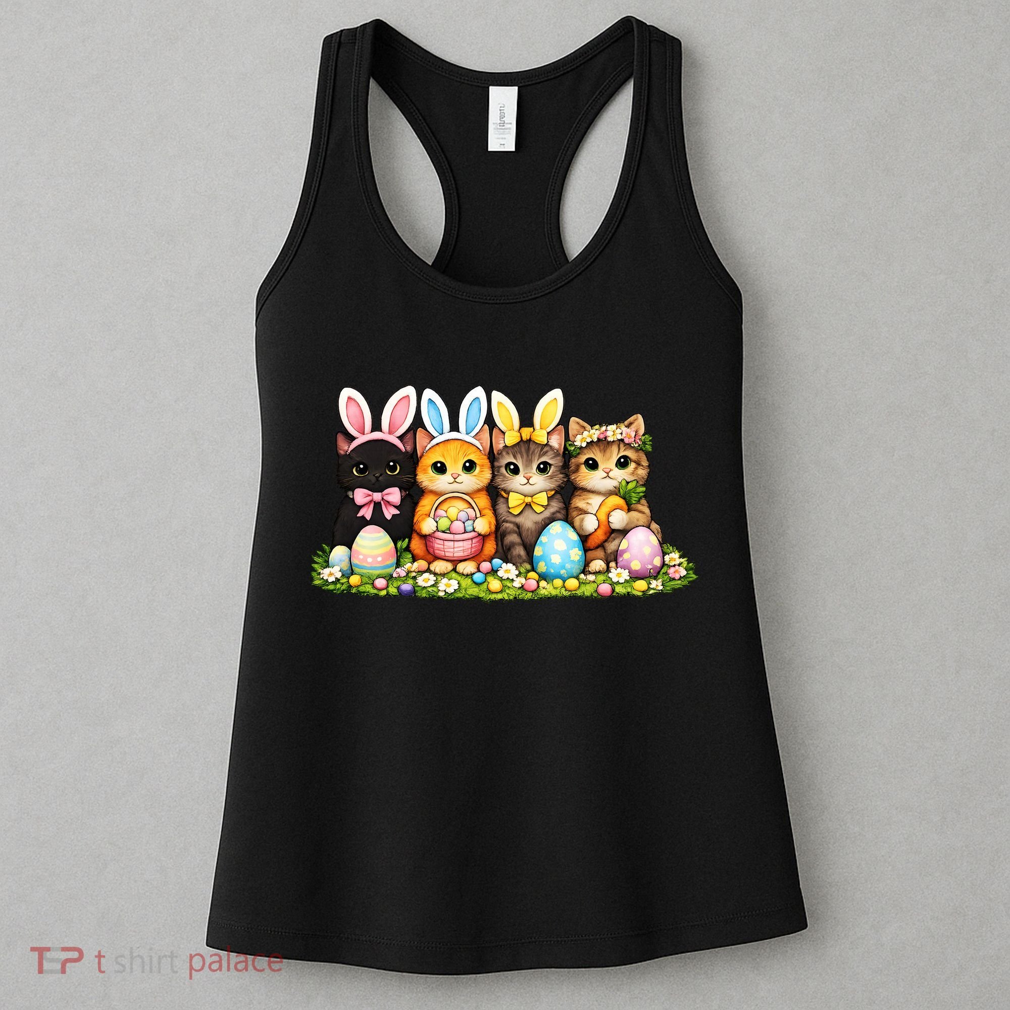 Easter Cats Ears Bunny Eggs Women's Tank Top