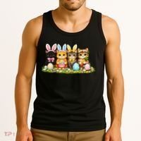 Easter Cats Ears Bunny Eggs Tank Top thumb 3
