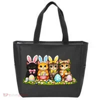 Easter Cats Ears Bunny Eggs Tote Bag thumb 0
