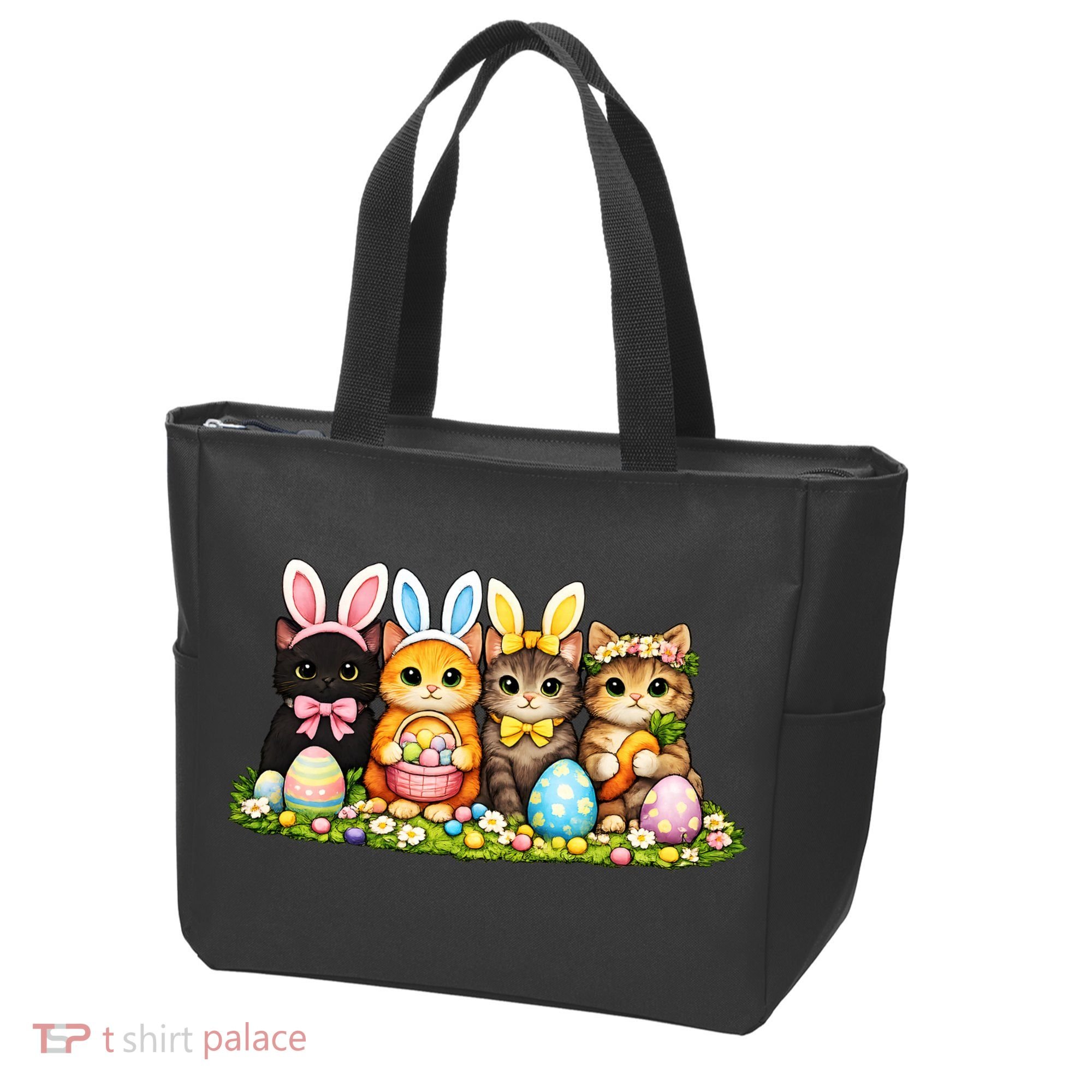 Easter Cats Ears Bunny Eggs Tote Bag