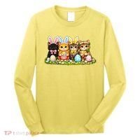 Easter Cats Ears Bunny Eggs Long Sleeve Shirt thumb 0