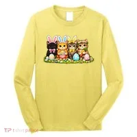Easter Cats Ears Bunny Eggs Long Sleeve Shirt thumb 0