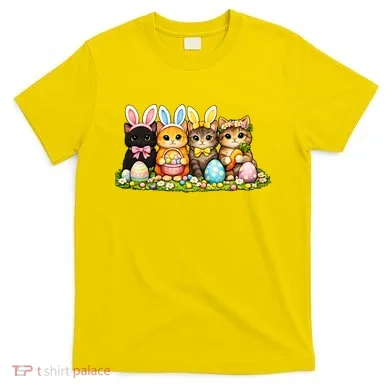 Easter Cats Ears Bunny Eggs T-Shirt