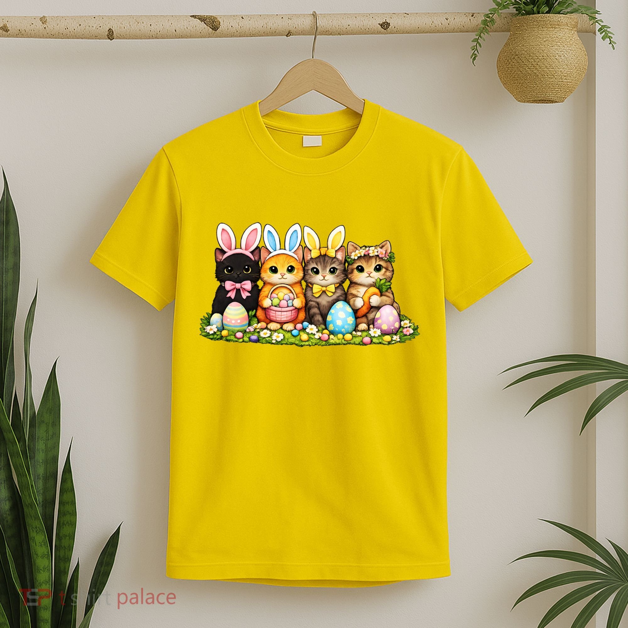 Easter Cats Ears Bunny Eggs T-Shirt