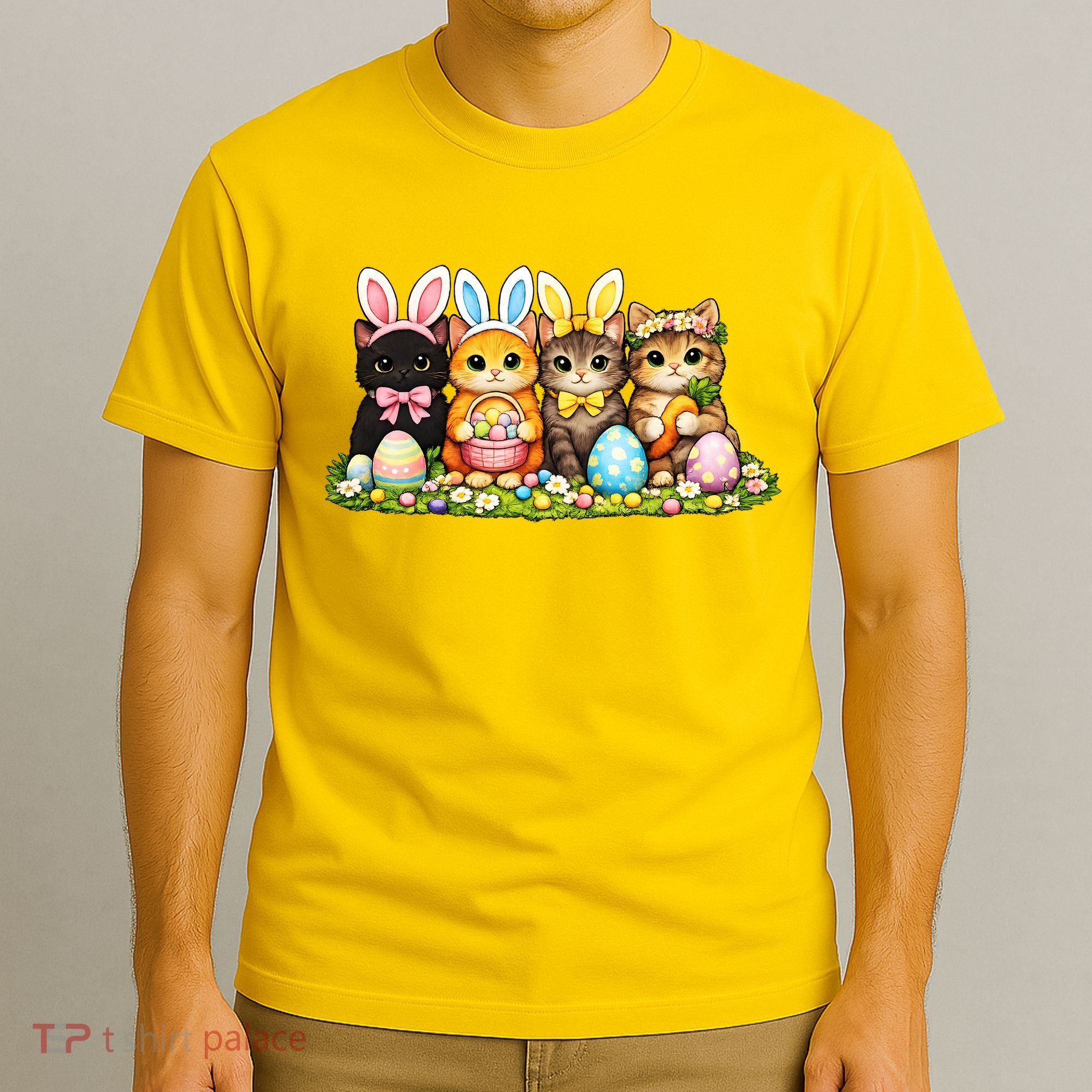 Easter Cats Ears Bunny Eggs T-Shirt