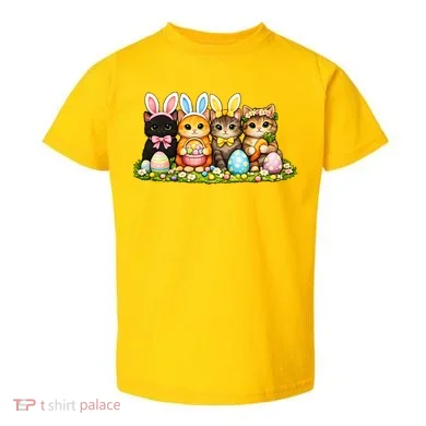 Easter Cats Ears Bunny Eggs Toddler T-Shirt