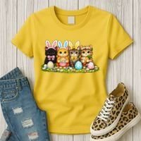 Easter Cats Ears Bunny Eggs Women's T-Shirt thumb 3