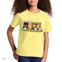 Easter Cats Ears Bunny Eggs Kids T-Shirt thumb 2