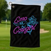 Emo Cowgirl Golf Towel thumb 1