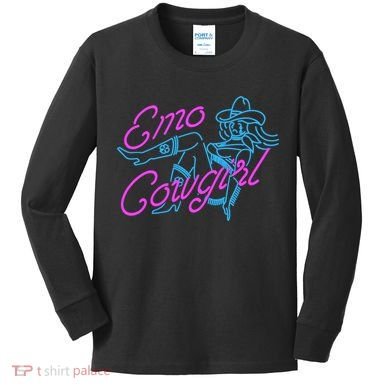 Emo Cowgirl Kids Long Sleeve Shirt