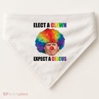 Elect Clown Expect A Circus Anti Trump USA-Made Doggie Bandana thumb 0