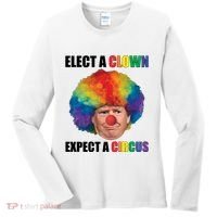 Elect Clown Expect A Circus Anti Trump Women's Long Sleeve Shirt thumb 0