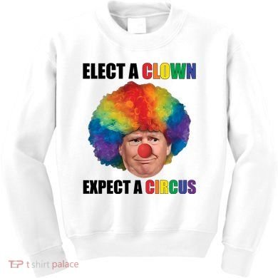 Elect Clown Expect A Circus Anti Trump Kids Sweatshirt