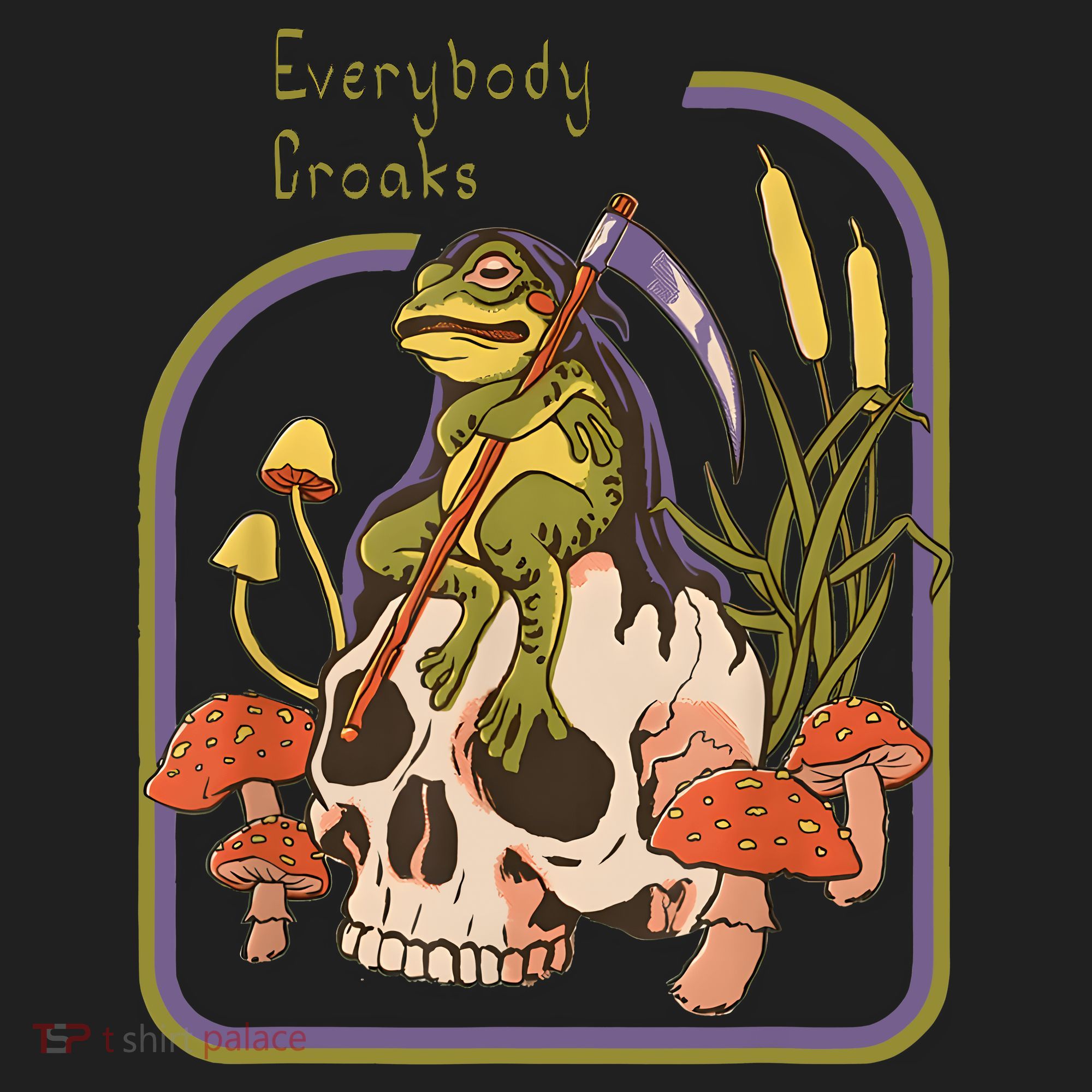 Everybody Croaks Frog Skull Mushroom Everybody Croak Women's Sweatshirt