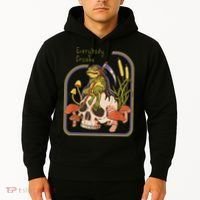 Everybody Croaks Frog Skull Mushroom Everybody Croak Hoodie thumb 2