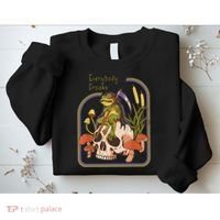 Everybody Croaks Frog Skull Mushroom Everybody Croak Sweatshirt thumb 2
