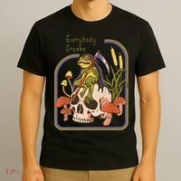 Everybody Croaks Frog Skull Mushroom Everybody Croak T-Shirt thumb 3