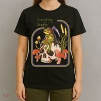 Everybody Croaks Frog Skull Mushroom Everybody Croak T-Shirt thumb 4