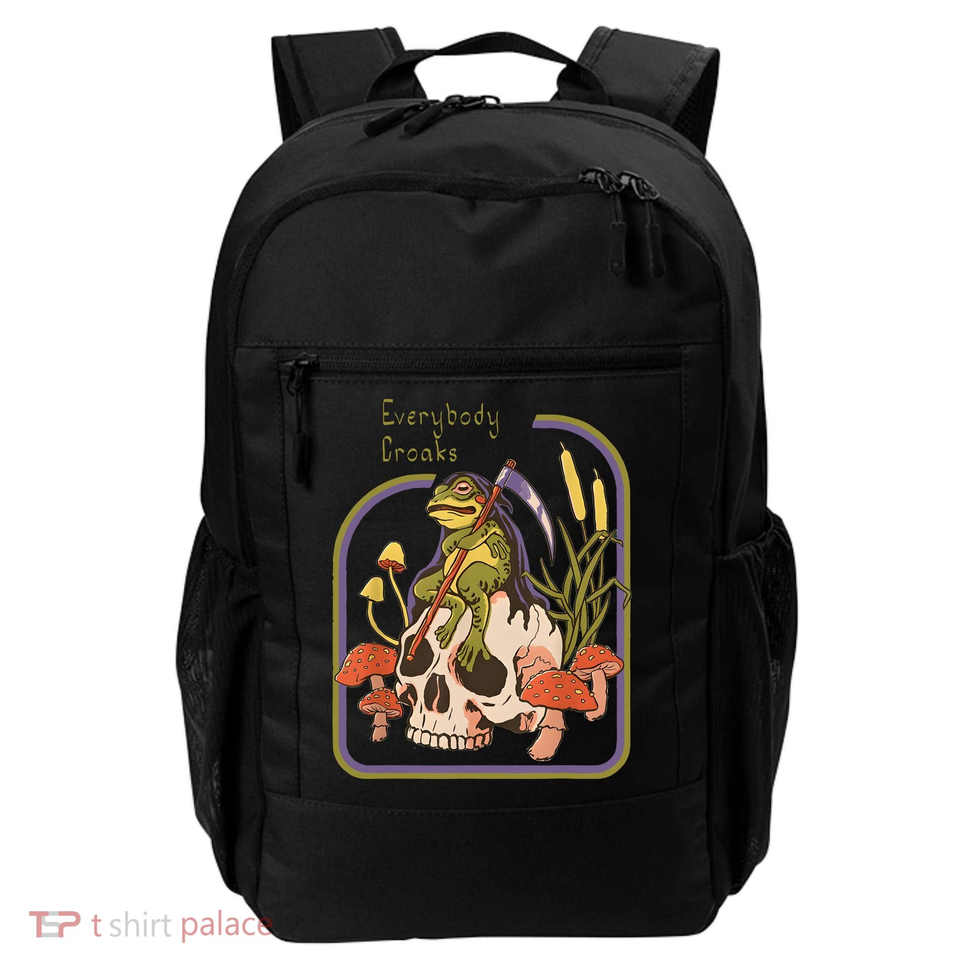 Everybody Croaks Frog Skull Mushroom Everybody Croak Backpack