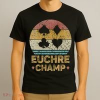 Euchre Champ Funny Vintage Euchre Board Game T-Shirt thumb 3